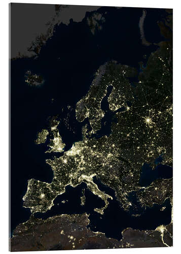 Acrylic print Europe at night