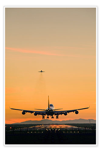 Poster Aeroplane landing, Canada