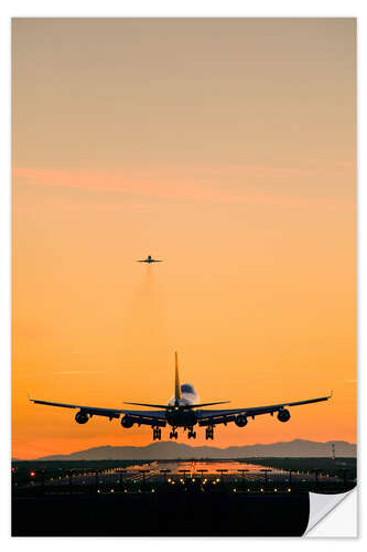 Selvklæbende plakat Aeroplane landing, Canada