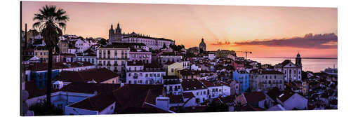 Aluminiumsbilde Lisbon Sunrise