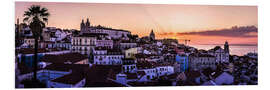 Foam board print Lisbon Sunrise