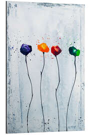 Tableau en aluminium Quatre fleurs 5