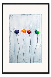 Gerahmter Kunstdruck Vier Blüten 2