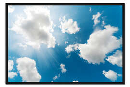 Gerahmter Kunstdruck Wolken am Himmel