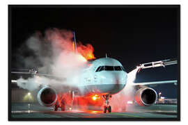 Gerahmter Kunstdruck Enteisung eines Airbus A320