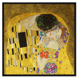 Gerahmter Kunstdruck Der Kuss (Detail) II