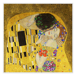 Plakat  Kysset (detalje) II - Gustav Klimt