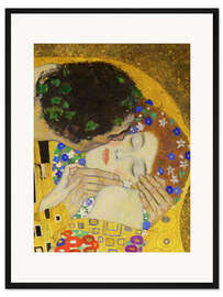 Gerahmter Kunstdruck Der Kuss (Detail) IV