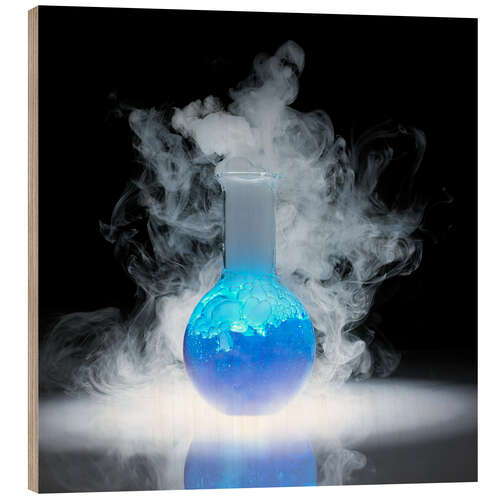 Hout print Dry ice vaporising