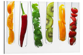 Magnettafel Früchte in Reagenzgläsern