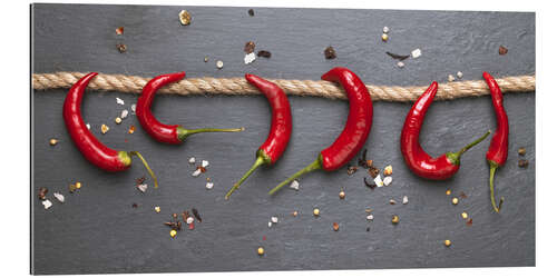 Gallery print red hot chilli peppers with spice