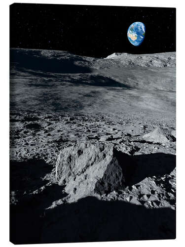 Canvas print Earth from the moon