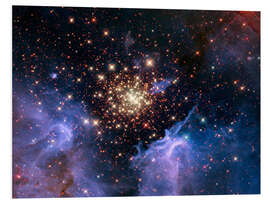 Foam board print Open star cluster NGC 3603, HST image