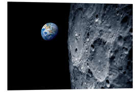 Foam board print Earth from lunar orbit