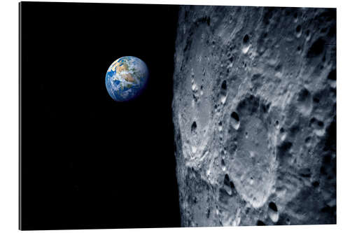 Gallery print Earth from lunar orbit