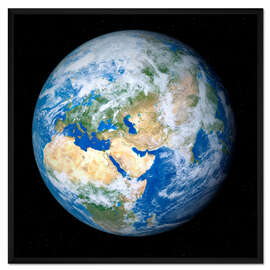 Gerahmter Kunstdruck Erde aus dem Weltall