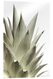 Tableau en verre acrylique Ananas blanc