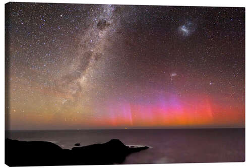 Leinwandbild Aurora australis und Milchstraße