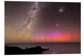 Hartschaumbild Aurora australis und Milchstraße