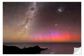 Wandsticker Aurora australis und Milchstraße