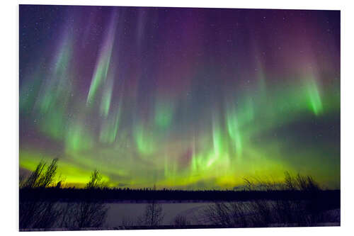 Hartschaumbild Nordlichter in Finnland