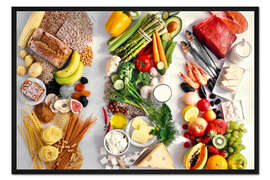 Gerahmter Kunstdruck Lebensmittelgruppen