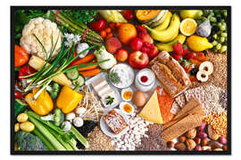 Gerahmter Kunstdruck Vegetarische Lebensmittel