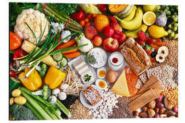 Magnettafel Vegetarische Lebensmittel