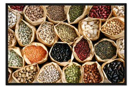 Gerahmter Kunstdruck Sortierte Hülsenfrüchte