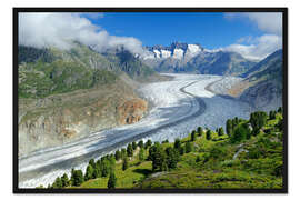 Gerahmter Kunstdruck Aletschgletscher