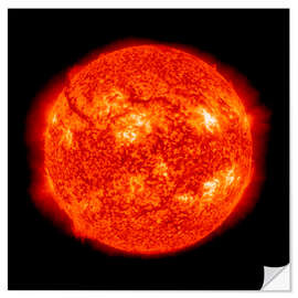 Selvklebende plakat Solar aktivitet, SDO ultrafiolett bilde