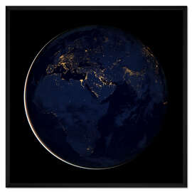 Gerahmter Kunstdruck Afrika bei Nacht