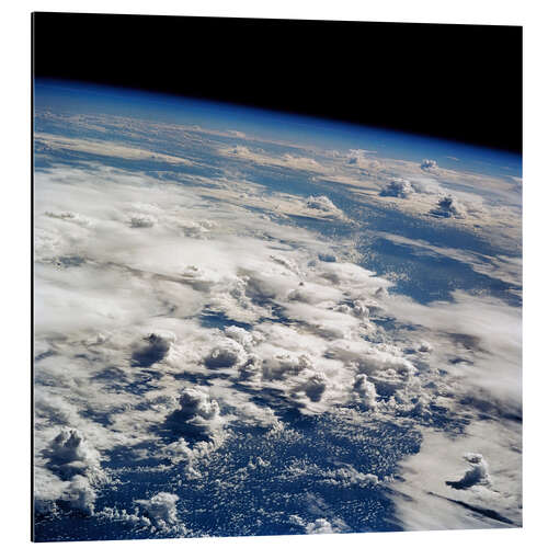 Aluminium print Thunderstorms, space shuttle image