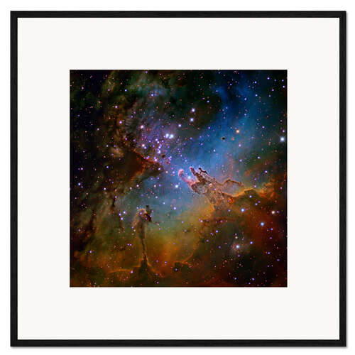 Plakat artystyczny premium w ramie Eagle Nebula, optical image