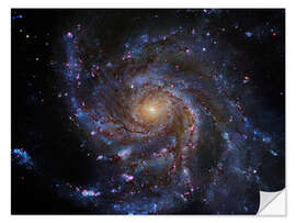 Wandsticker Messier 101, Hubble-Aufnahme