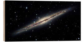 Wood print Spiral galaxy NGC 891, optical image