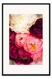 Gerahmter Kunstdruck Pfingstrosen