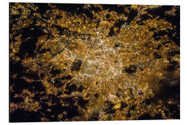 Magnettafel Paris bei Nacht von oben