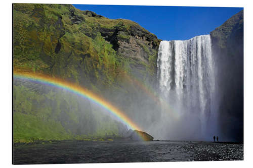 Aluminium print Skogafoss waterfall, Iceland