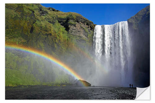 Vinilo para la pared Skogafoss waterfall, Iceland