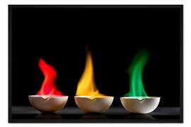Gerahmter Kunstdruck Flammtests