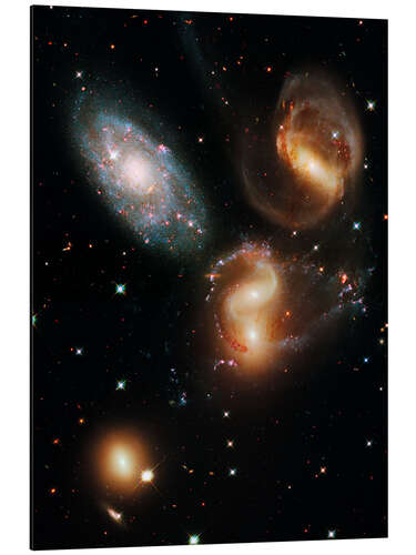 Tableau en aluminium Stephan's Quintet galaxies, HST image