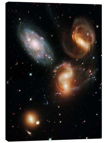 Canvas print Stephan's Quintet galaxies, HST image