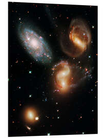 Foam board print Stephan's Quintet galaxies, HST image