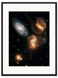 Gerahmter Kunstdruck Stephan Quintett-Galaxien, HST Bild