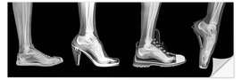 Naklejka na ścianę Various shoes (radiograph)