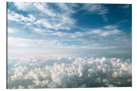 Quadro em alumínio View of stratocumulus clouds over cumulus clouds