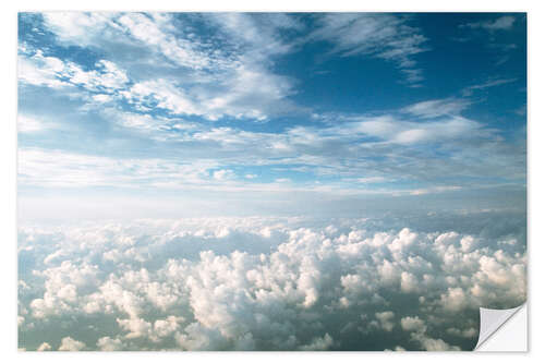 Wall sticker View of stratocumulus clouds over cumulus clouds