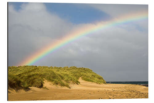 Quadro em alumínio Rainbow over sand dunes