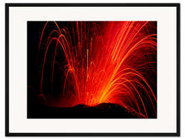 Gerahmter Kunstdruck Vulkanausbruch